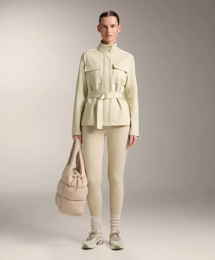 Jacke in Neopren-Optik mit Gürtel Jacke in Neopren-Optik mit Gürtel