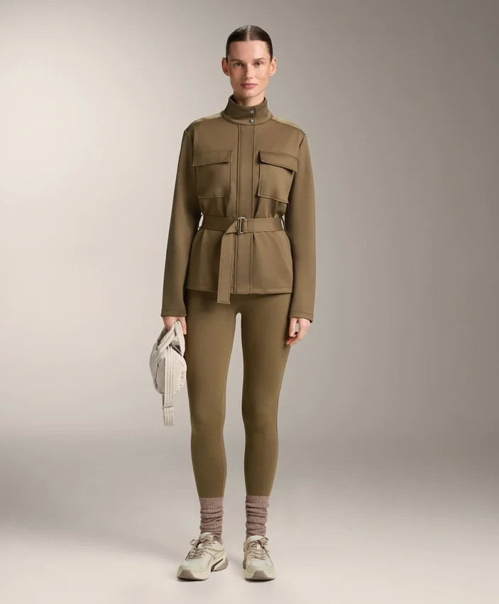 Jacke in Neopren-Optik mit Gürtel Jacke in Neopren-Optik mit Gürtel