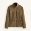 Jacke in Neopren-Optik mit Gürtel Jacke in Neopren-Optik mit Gürtel