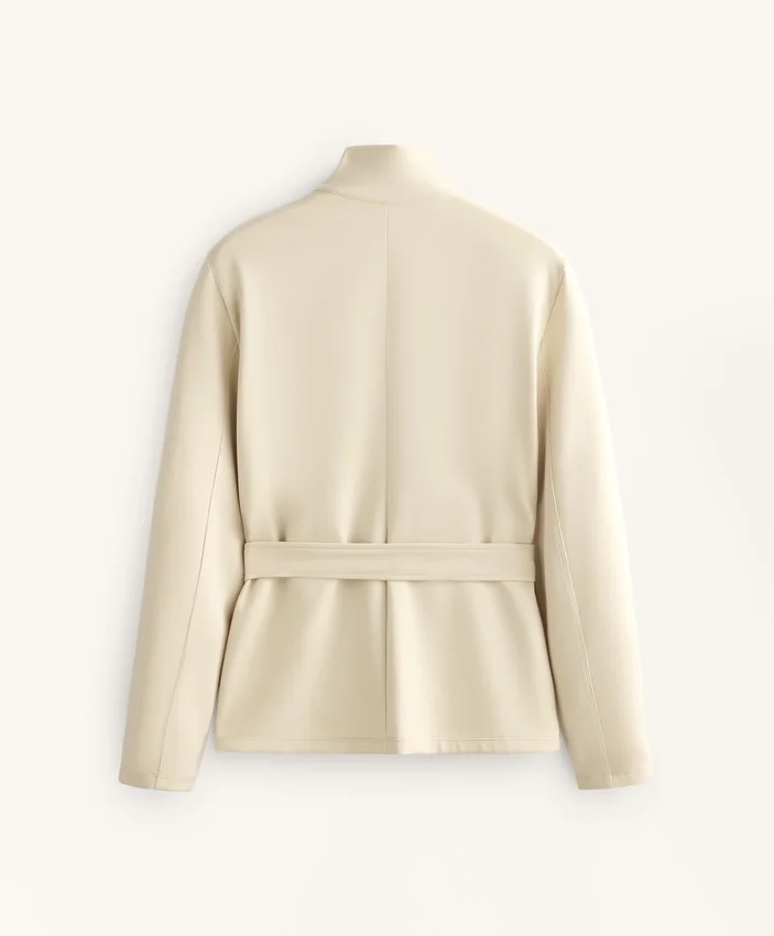 Jacke in Neopren-Optik mit Gürtel Jacke in Neopren-Optik mit Gürtel