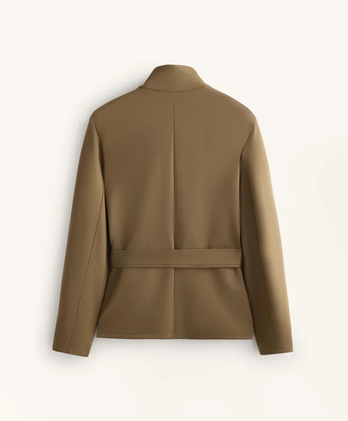 Jacke in Neopren-Optik mit Gürtel Jacke in Neopren-Optik mit Gürtel