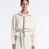Jacke mit Paspeln aus Soft Touch-Modal