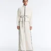 Jacke mit Paspeln aus Soft Touch-Modal