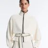 Jacke mit Paspeln aus Soft Touch-Modal