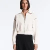 Jacke mit Paspeln im Neopren-Look Jacke mit Paspeln im Neopren-Look