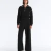 Jacke mit Paspeln im Neopren-Look