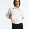 Jacke mit Paspeln im Neopren-Look Jacke mit Paspeln im Neopren-Look