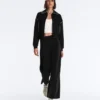 Jacke mit Paspeln im Neopren-Look