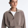 Jacke mit Soft Touch-Korsettgürtel und Modal Jacke mit Soft Touch-Korsettgürtel und Modal