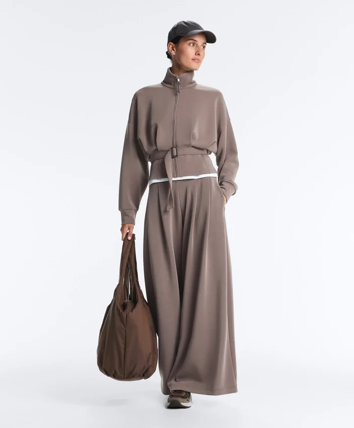 Jacke mit Soft Touch-Korsettgürtel und Modal Jacke mit Soft Touch-Korsettgürtel und Modal