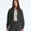 Jacke mit Stehkragen aus Baumwollmisch-Fleece Jacke mit Stehkragen aus Baumwollmisch-Fleece
