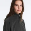 Jacke mit Stehkragen aus Baumwollmisch-Fleece Jacke mit Stehkragen aus Baumwollmisch-Fleece