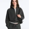 Jacke mit Stehkragen aus Baumwollmisch-Fleece Jacke mit Stehkragen aus Baumwollmisch-Fleece