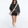 Jacke mit Stehkragen aus Baumwollmisch-Fleece Jacke mit Stehkragen aus Baumwollmisch-Fleece
