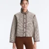 Jacke mit Stehkragen und Kontrast Jacke mit Stehkragen und Kontrast