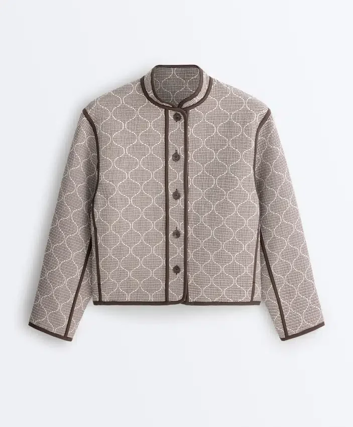 Jacke mit Stehkragen und Kontrast Jacke mit Stehkragen und Kontrast