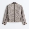 Jacke mit Stehkragen und Kontrast Jacke mit Stehkragen und Kontrast