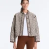 Jacke mit Stehkragen und Kontrast Jacke mit Stehkragen und Kontrast