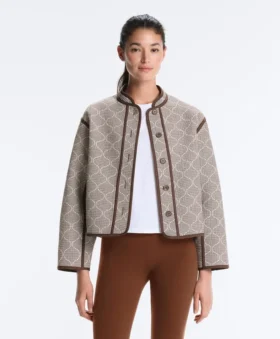 Jacke mit Stehkragen und Kontrast