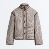 Jacke mit Stehkragen und Kontrast Jacke mit Stehkragen und Kontrast