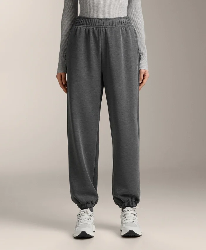 Jogginghose aus gebürstetem Melange-Modal Jogginghose aus gebürstetem Melange-Modal