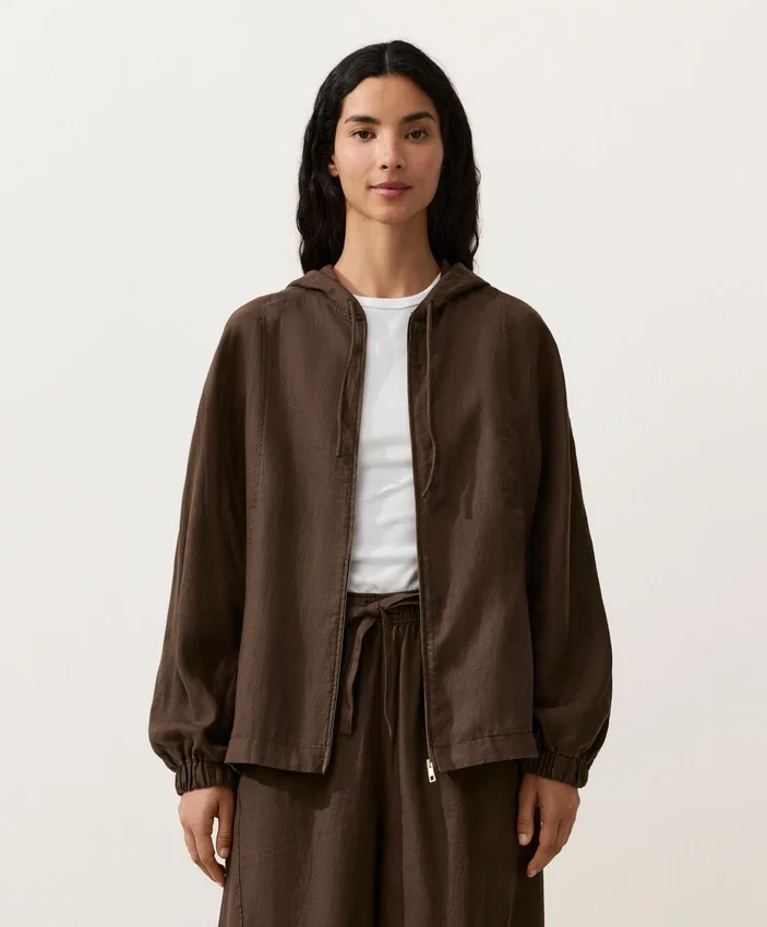 Kapuzenjacke aus 100 % Leinen Kapuzenjacke aus 100 % Leinen