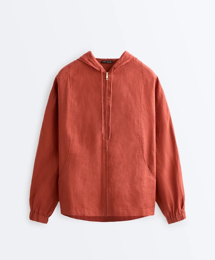 Kapuzenjacke aus 100 % Leinen Kapuzenjacke aus 100 % Leinen