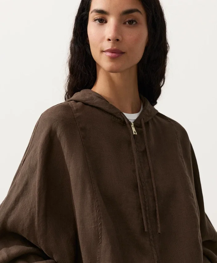 Kapuzenjacke aus 100 % Leinen Kapuzenjacke aus 100 % Leinen
