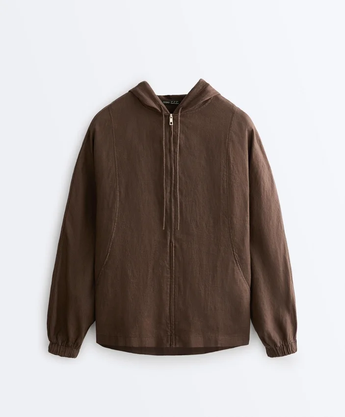 Kapuzenjacke aus 100 % Leinen Kapuzenjacke aus 100 % Leinen