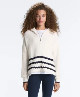 Kapuzenjacke aus gewelltem Strick