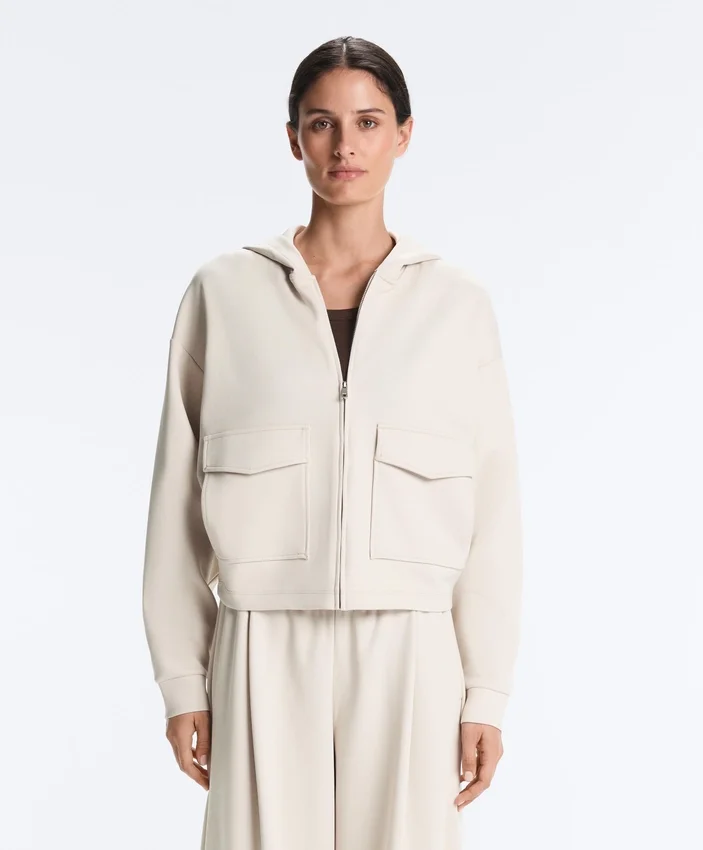 Kapuzenjacke aus Piqué-Baumwolle Kapuzenjacke aus Piqué-Baumwolle