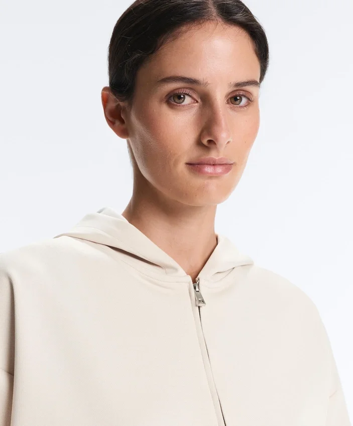 Kapuzenjacke aus Piqué-Baumwolle Kapuzenjacke aus Piqué-Baumwolle