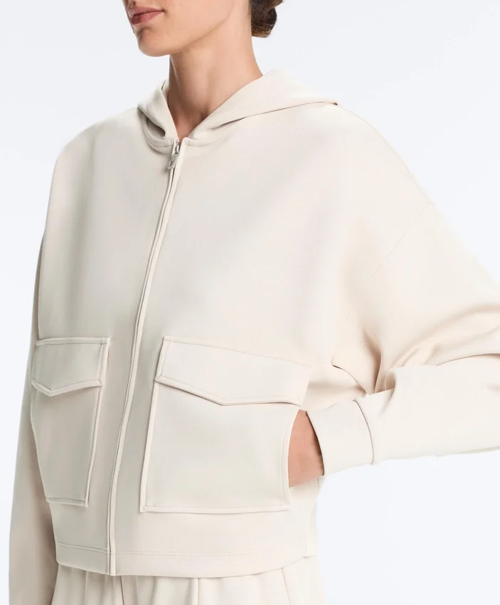 Kapuzenjacke aus Piqué-Baumwolle Kapuzenjacke aus Piqué-Baumwolle
