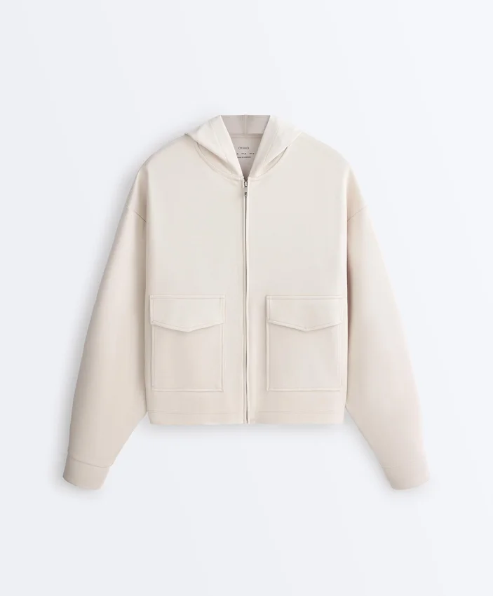 Kapuzenjacke aus Piqué-Baumwolle Kapuzenjacke aus Piqué-Baumwolle