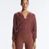 Kapuzenjacke aus Rippstrick Kapuzenjacke aus Rippstrick