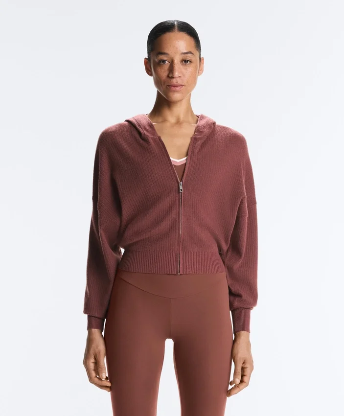 Kapuzenjacke aus Rippstrick Kapuzenjacke aus Rippstrick