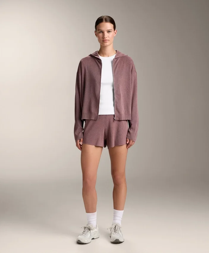 Kapuzenjacke aus Rippstrick Kapuzenjacke aus Rippstrick