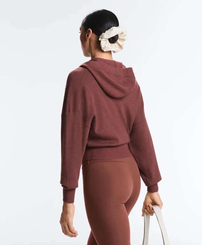 Kapuzenjacke aus Rippstrick Kapuzenjacke aus Rippstrick