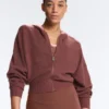 Kapuzenjacke aus Rippstrick Kapuzenjacke aus Rippstrick