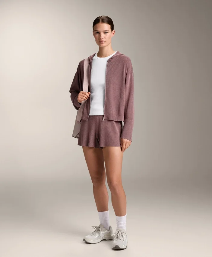 Kapuzenjacke aus Rippstrick Kapuzenjacke aus Rippstrick