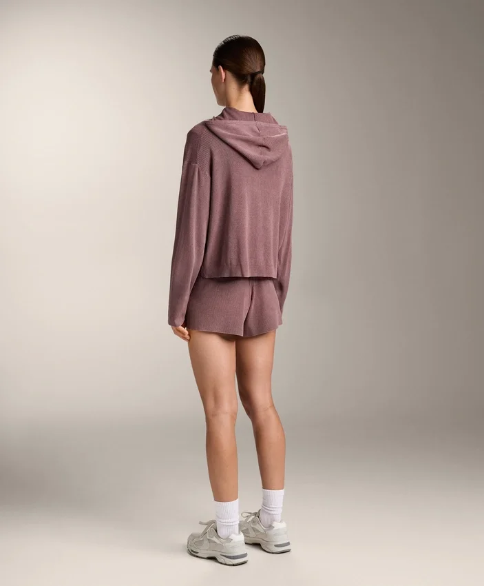 Kapuzenjacke aus Rippstrick Kapuzenjacke aus Rippstrick