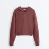 Kapuzenjacke aus Rippstrick Kapuzenjacke aus Rippstrick