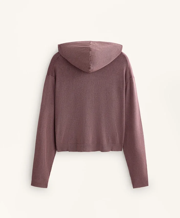 Kapuzenjacke aus Rippstrick Kapuzenjacke aus Rippstrick