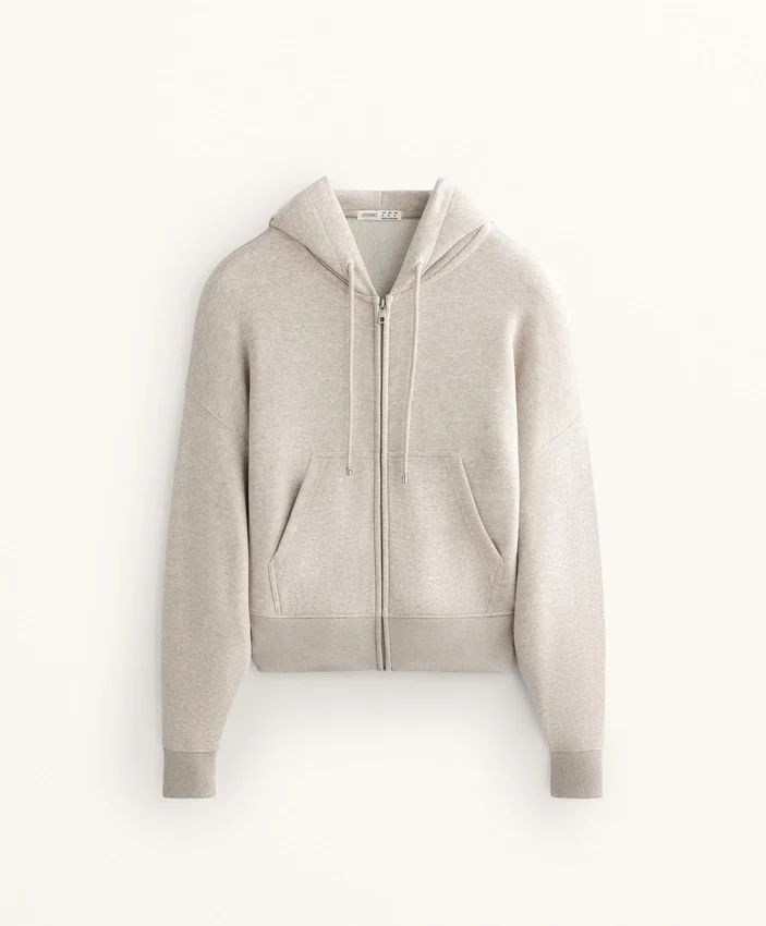 Kapuzenjacke mit weiten Ärmeln aus Baumwolle Kapuzenjacke mit weiten Ärmeln aus Baumwolle