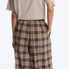 Karierte Bloomer-Hose aus Baumwollmischung Karierte Bloomer-Hose aus Baumwollmischung