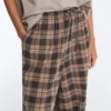 Karierte Bloomer-Hose aus Baumwollmischung Karierte Bloomer-Hose aus Baumwollmischung