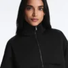 Kastenförmige Jacke im Neopren-Look Kastenförmige Jacke im Neopren-Look
