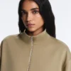 Kastenförmige Jacke im Neopren-Look Kastenförmige Jacke im Neopren-Look