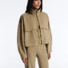Kastenförmige Jacke im Neopren-Look Kastenförmige Jacke im Neopren-Look