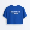 Kastenförmiges, kurzes T-Shirt aus Baumwollmischung mit Aufdruck Kastenförmiges, kurzes T-Shirt aus Baumwollmischung mit Aufdruck